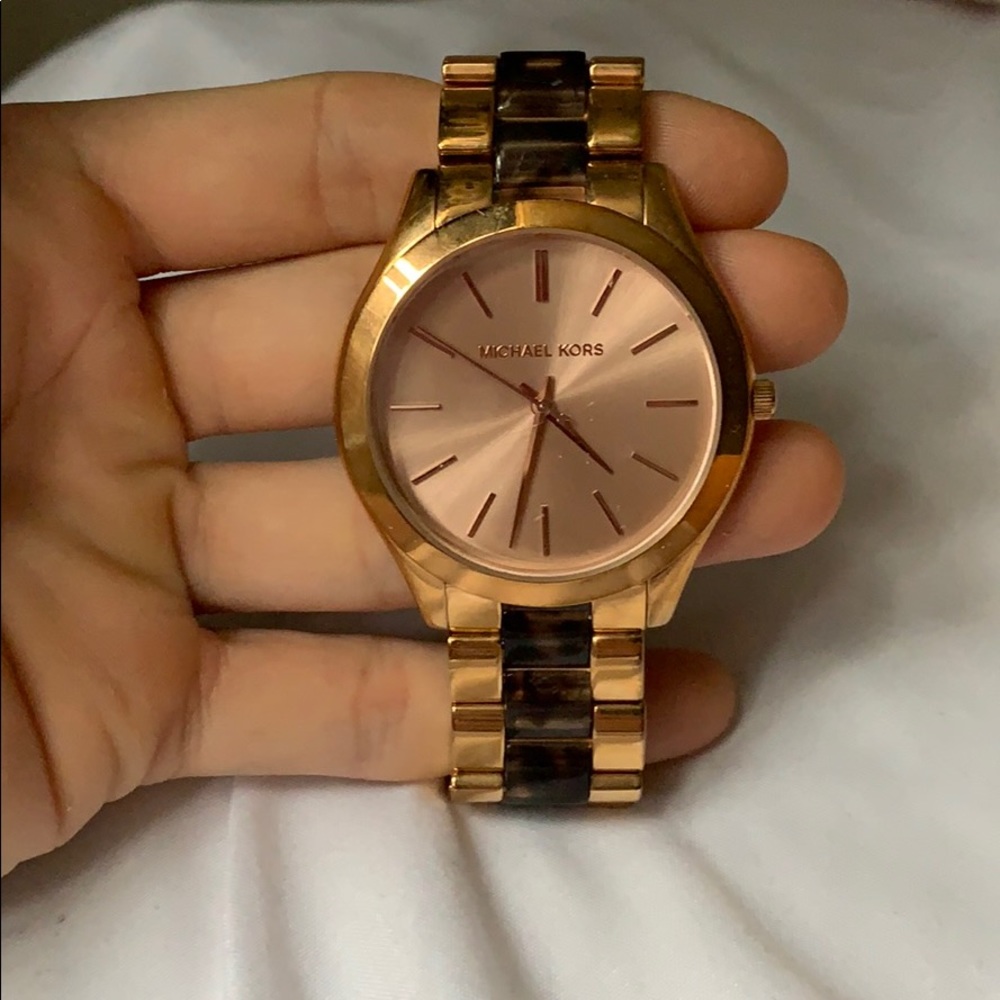 Michael Kors 3 Hand rose gold watch